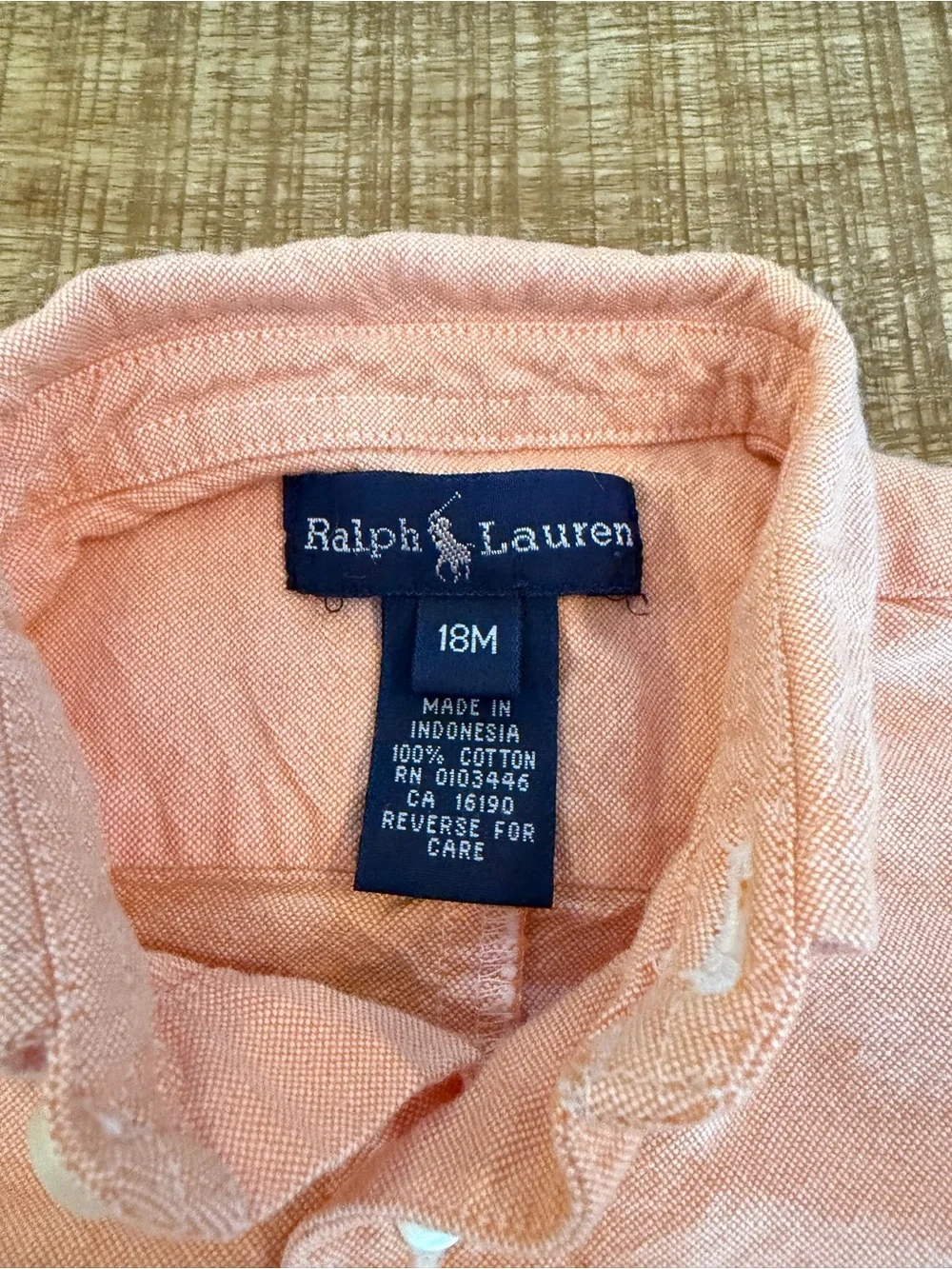Ralph Lauren Cotton Chambray Shortall Flesh Pony
